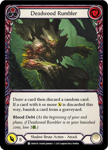 Deadwood Rumbler (Red) [MON138] [Monarch] 1st Edition Normal