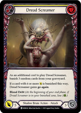 Dread Screamer (Yellow) [MON142] [Monarch] Unlimited Edition Rainbow Foil