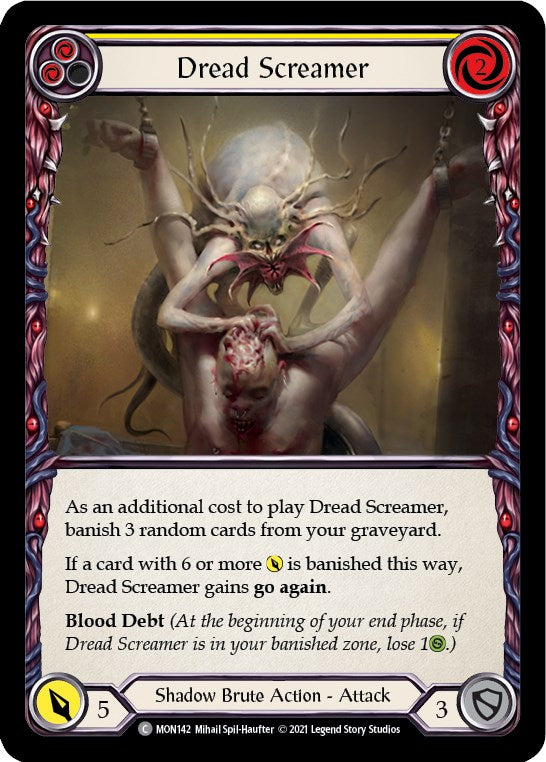 Dread Screamer (Yellow) [MON142] [Monarch] 1st Edition Rainbow Foil