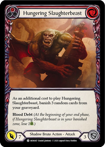 Hungering Slaughterbeast (Red) [MON147] [Monarch] 1st Edition Normal