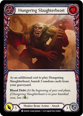 Hungering Slaughterbeast (Blue) [MON149] [Monarch] Unlimited Edition Rainbow Foil