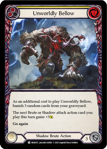 Unworldly Bellow (Yellow) [MON151] [Monarch] 1st Edition Rainbow Foil