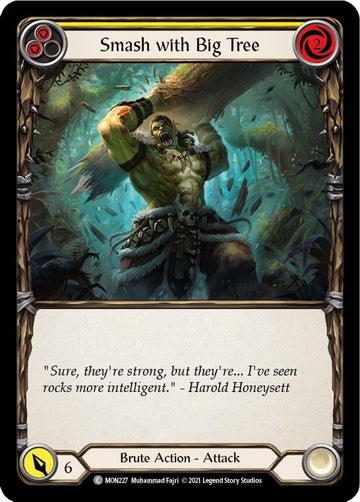 Smash with Big Tree (Yellow) [MON227] [Monarch] 1st Edition Rainbow Foil