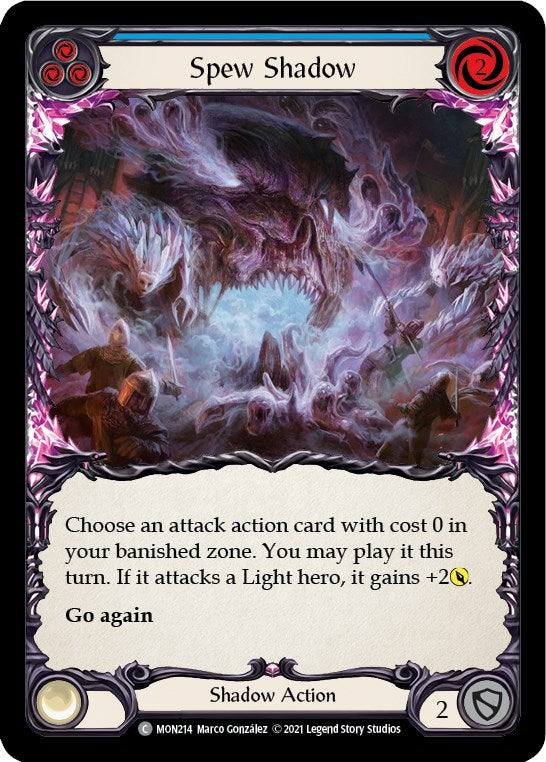 Spew Shadow (Blue) [MON214] [Monarch] Unlimited Edition Rainbow Foil