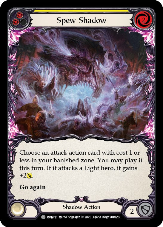 Spew Shadow (Yellow) [MON213] [Monarch] 1st Edition Normal
