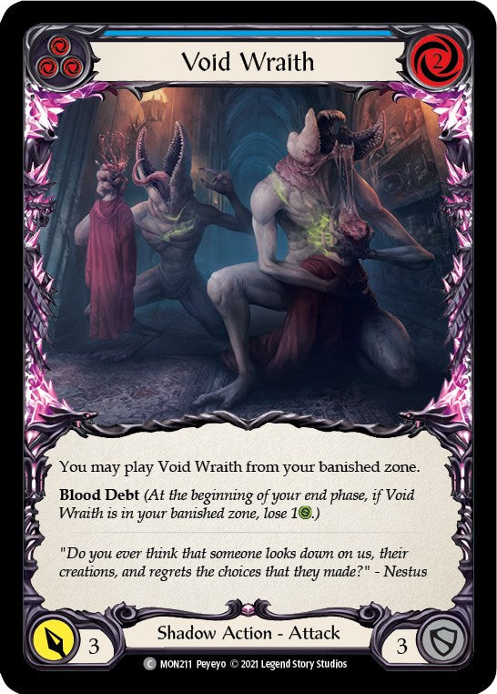 Void Wraith (Blue) [MON211] [Monarch] Unlimited Edition Rainbow Foil
