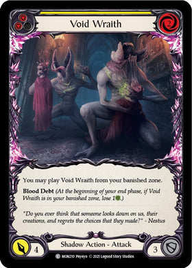 Void Wraith (Yellow) [MON210] [Monarch] Unlimited Edition Rainbow Foil
