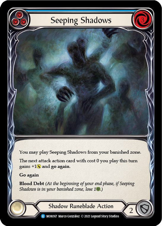 Seeping Shadows (Blue) [MON167] [Monarch] Unlimited Edition Normal