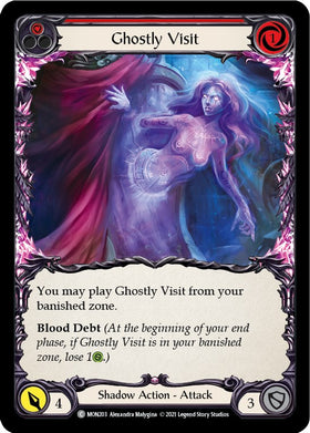 Ghostly Visit (Red) [MON203] [Monarch] 1st Edition Rainbow Foil