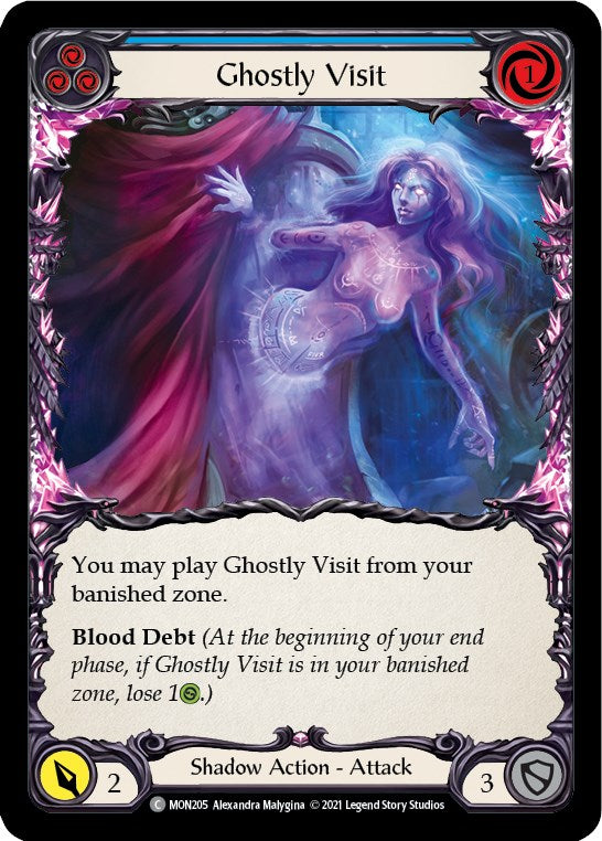 Ghostly Visit (Blue) [MON205] [Monarch] Unlimited Edition Normal