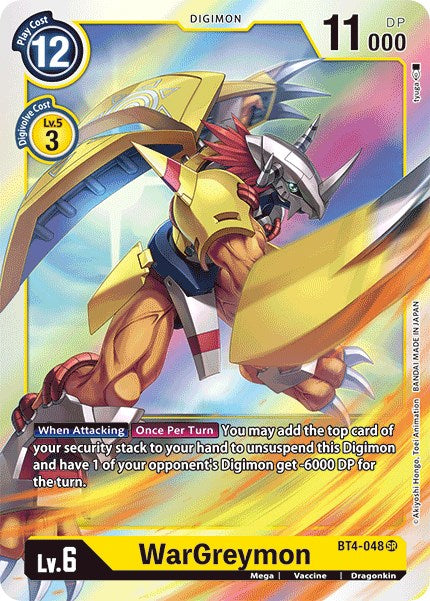 WarGreymon [BT4-048 SR] [Great Legend] Foil