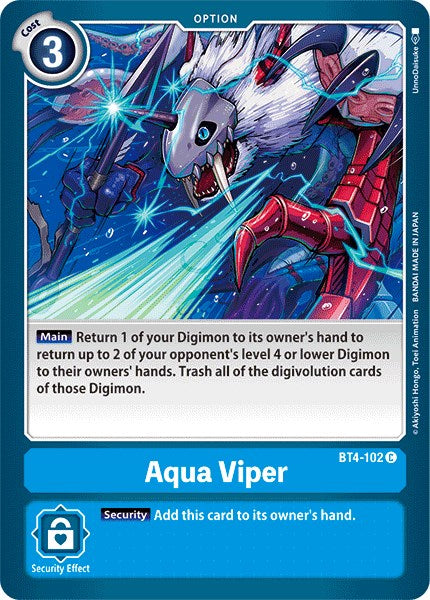 Aqua Viper [BT4-102 C] [Great Legend]