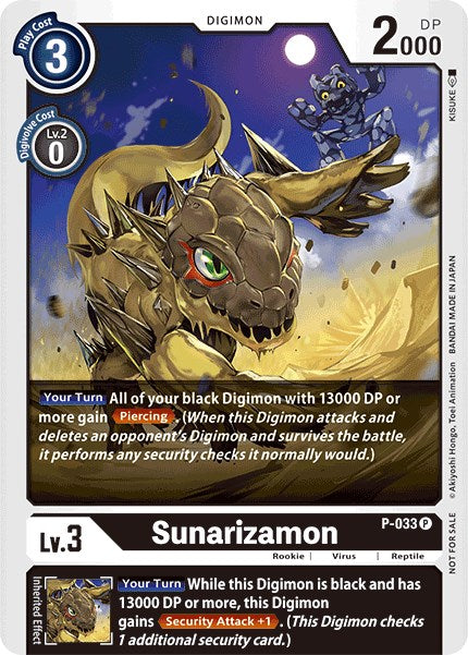 Sunarizamon (Great Legend Power Up Pack) [P-033] [Digimon Promotion Cards] Foil
