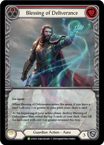 Blessing of Deliverance (Red) - LGS023 [LGS023] [Flesh and Blood: Promo Cards] Rainbow Foil