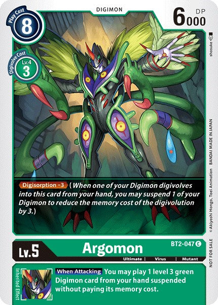 Argomon - BT2-047 (Official Tournament Pack Vol.2) [BT2-047 C] [Release Special Booster 1.0]
