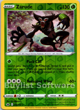Zarude [019/198] [Chilling Reign] Reverse Holofoil