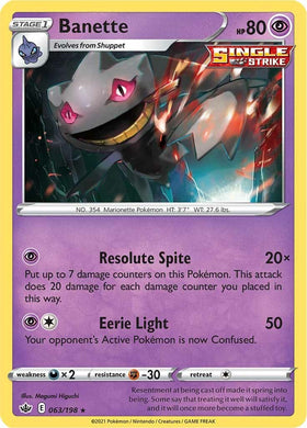 Banette [063/198] [Chilling Reign] Reverse Holofoil