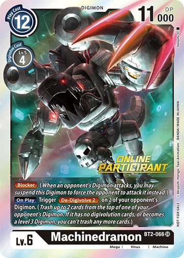 Machinedramon (2021 Championship Online Regional) [Online Participant] [BT2-066] [Release Special Booster 1.0] Foil