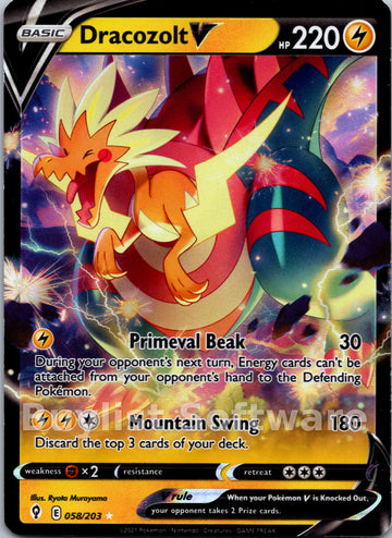 Dracozolt V [058/203] [Evolving Skies] Holofoil