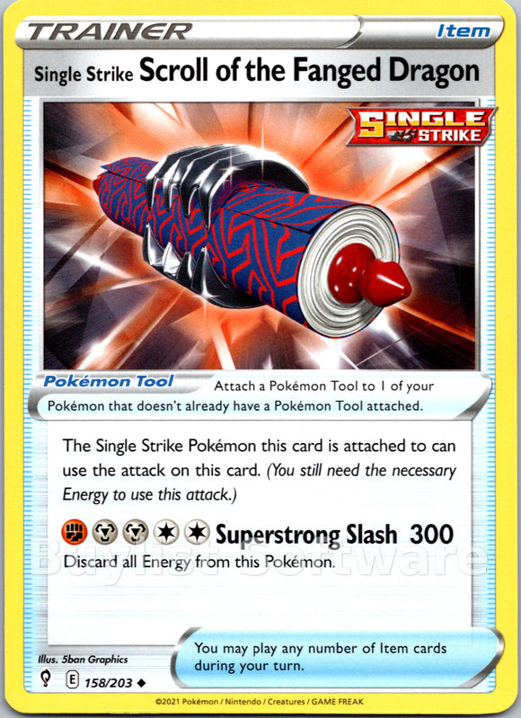 Single Strike Scroll of the Fanged Dragon [158/203] [Evolving Skies]