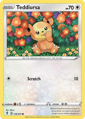 Teddiursa [126/203] [Evolving Skies] Reverse Holofoil