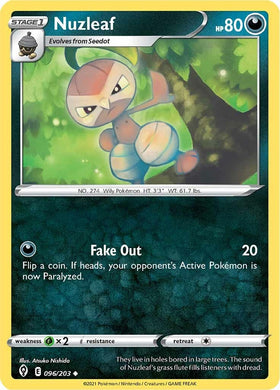 Nuzleaf [096/203] [Evolving Skies] Reverse Holofoil