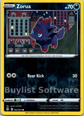 Zorua [102/203] [Evolving Skies] Reverse Holofoil