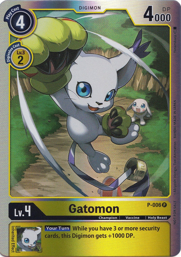 Gatomon (Rainbow Foil) [P-006] [Digimon Promotion Cards] Foil
