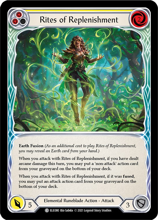 Rites of Replenishment (Yellow) [ELE080] [Tales of Aria] Unlimited Edition Rainbow Foil
