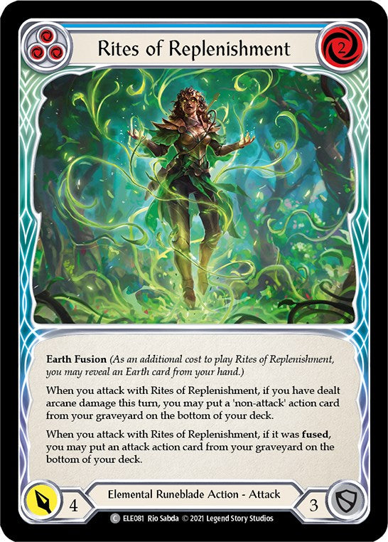 Rites of Replenishment (Blue) [ELE081] [Tales of Aria] Unlimited Edition Rainbow Foil