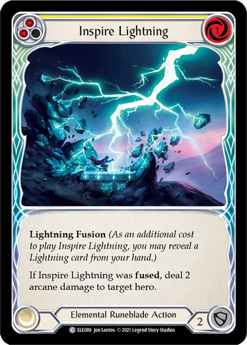 Inspire Lightning (Yellow) [ELE089] [Tales of Aria] Unlimited Edition Rainbow Foil