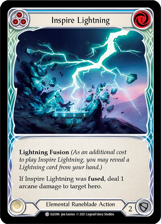 Inspire Lightning (Blue) [ELE090] [Tales of Aria] Unlimited Edition Rainbow Foil