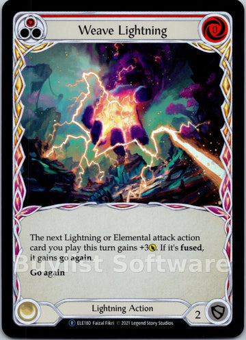 Weave Lightning (Red) [ELE180] [Tales of Aria] Unlimited Edition Rainbow Foil