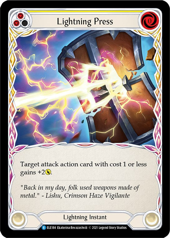 Lightning Press (Yellow) [ELE184] [Tales of Aria] Unlimited Edition Rainbow Foil