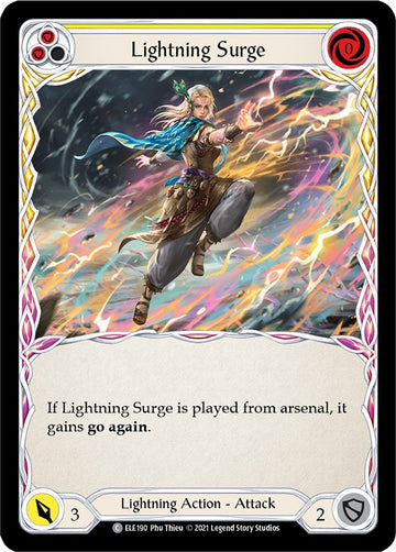 Lightning Surge (Yellow) [ELE190] [Tales of Aria] Unlimited Edition Rainbow Foil