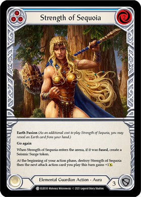 Strength of Sequoia (Blue) [ELE030] [Tales of Aria] Unlimited Edition Rainbow Foil