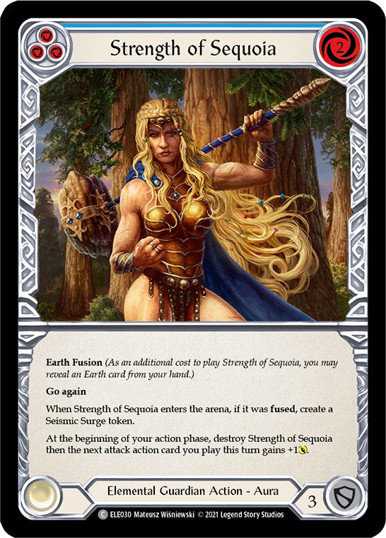 Strength of Sequoia (Blue) [ELE030] [Tales of Aria] 1st Edition Normal