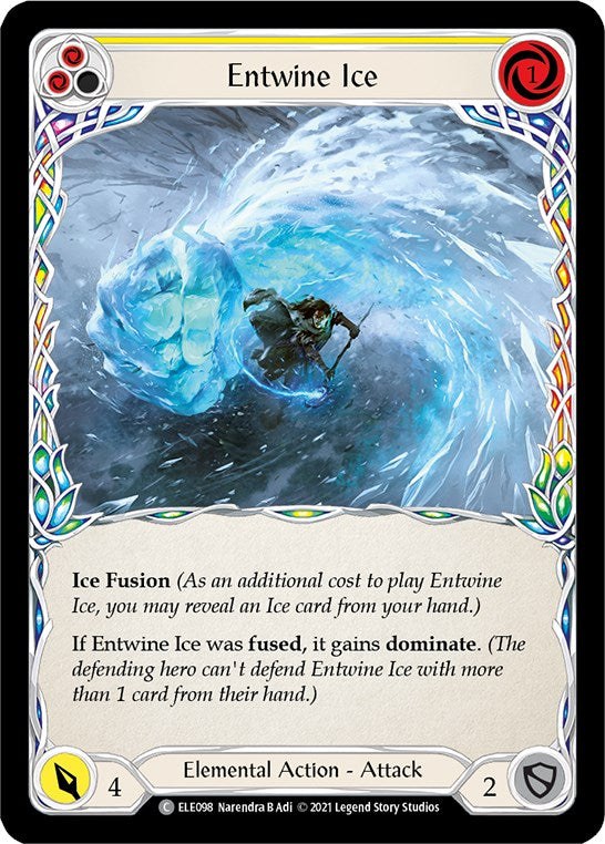 Entwine Ice (Yellow) [ELE098] [Tales of Aria] Unlimited Edition Rainbow Foil