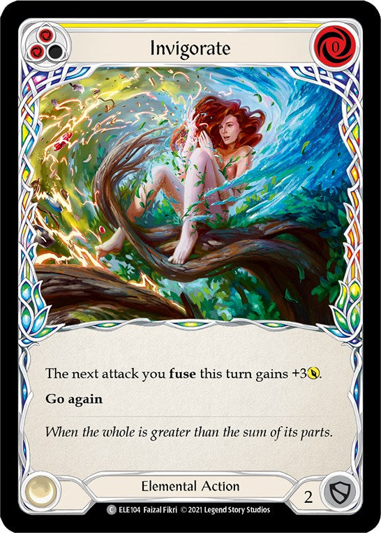 Invigorate (Yellow) [ELE104] [Tales of Aria] Unlimited Edition Rainbow Foil