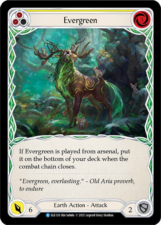 Evergreen (Yellow) [ELE120] [Tales of Aria] Unlimited Edition Rainbow Foil