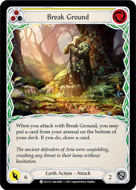 Break Ground (Yellow) [ELE132] [Tales of Aria] Unlimited Edition Rainbow Foil