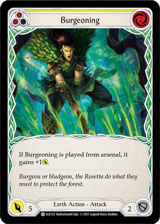 Burgeoning (Yellow) [ELE135] [Tales of Aria] Unlimited Edition Rainbow Foil