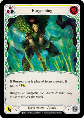 Burgeoning (Yellow) [ELE135] [Tales of Aria] Unlimited Edition Rainbow Foil