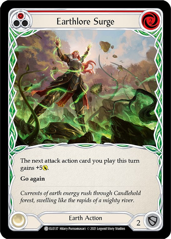 Earthlore Surge (Red) [ELE137] [Tales of Aria] Unlimited Edition Rainbow Foil