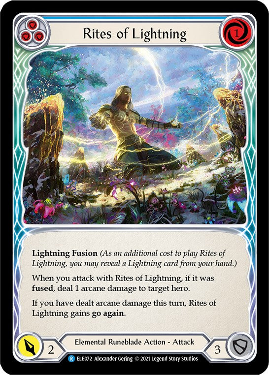 Rites of Lightning (Blue) [ELE072] [Tales of Aria] Unlimited Edition Rainbow Foil