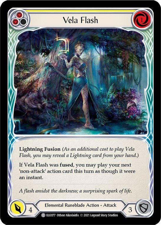 Vela Flash (Yellow) [ELE077] [Tales of Aria] 1st Edition Rainbow Foil