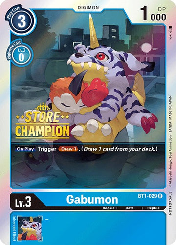 Gabumon (Store Champion) [BT1-029] [Release Special Booster 1.0] Foil