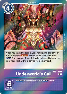 Underworld's Call [BT6-108] [Double Diamond] Foil