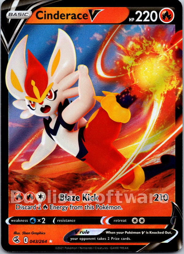 Cinderace V [043/264] [Fusion Strike] Holofoil