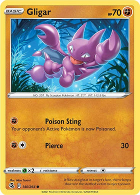 Gligar [140/264] [Fusion Strike] Reverse Holofoil